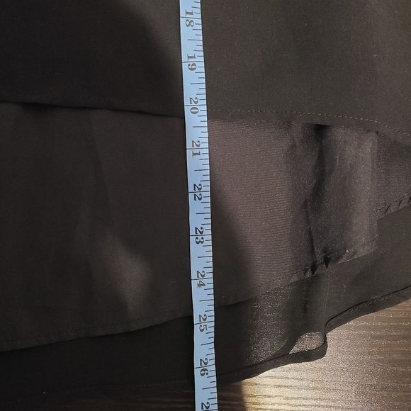 Jacob Black Chiffon Hi-Low Skirt L - Picture 5 of 7